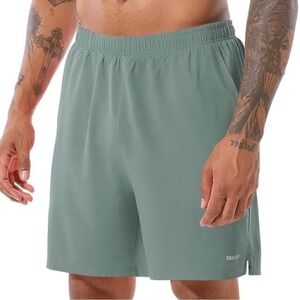 TENJOY Men's Athletic Running Shorts w/ Liner Zipper Pocket | Size S | New
